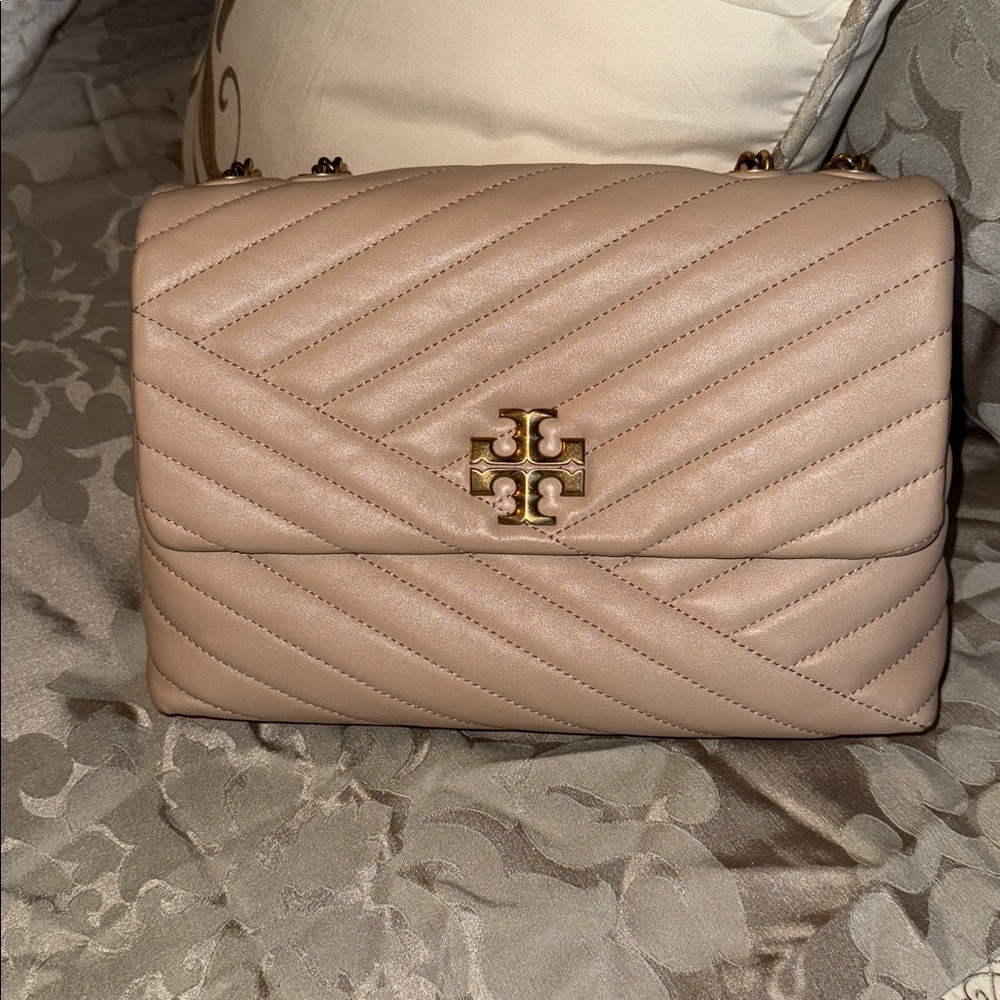 Tory Burch Quilted Tan Shoulder Bag
